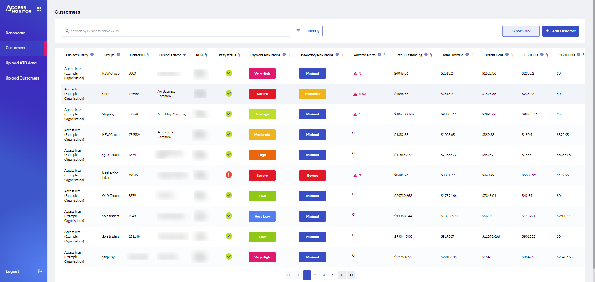 screenshot of Access Intell